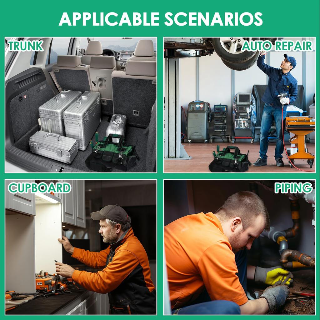 16/18'' сумка-органайзер для инструментов, водонепроницаемая ткань Оксфорд, многокарманная сумка для инструментов электрика, прочная сумка на молнии с широким горлом для инструментов