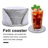 10 шт. фетровые подставки, теплоизоляция, водопоглощение, защита от ожогов, чашка, бутылка для напитков, противоскользящие салфетки
