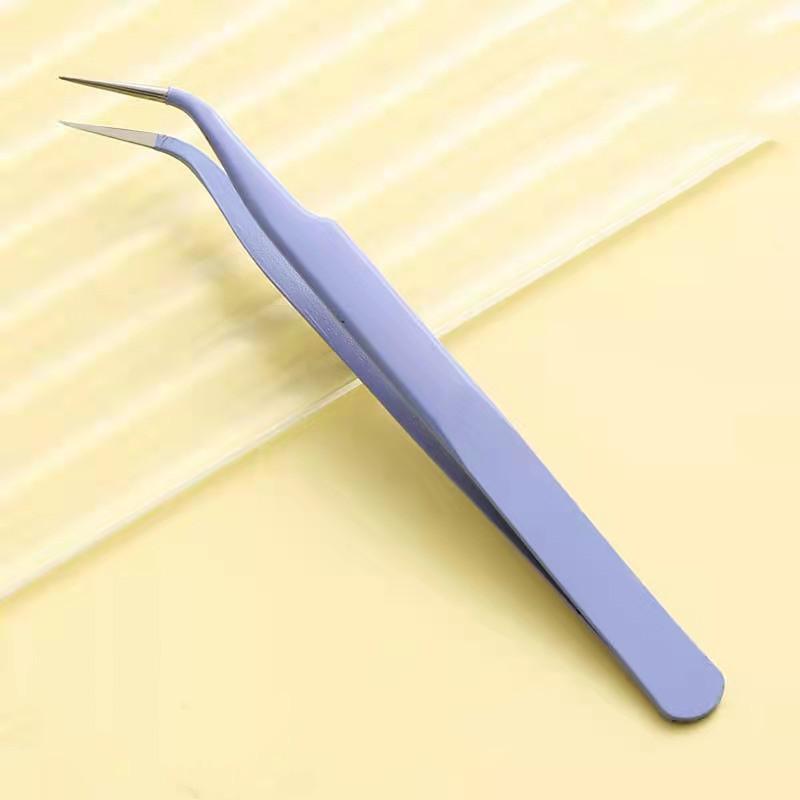 1 шт., изогнутый прямой пинцет, радужное наращивание ресниц, набор для декора ногтей, инструмент для удаления омертвевшей кожи, маникюр, макияж, инструменты для ногтей