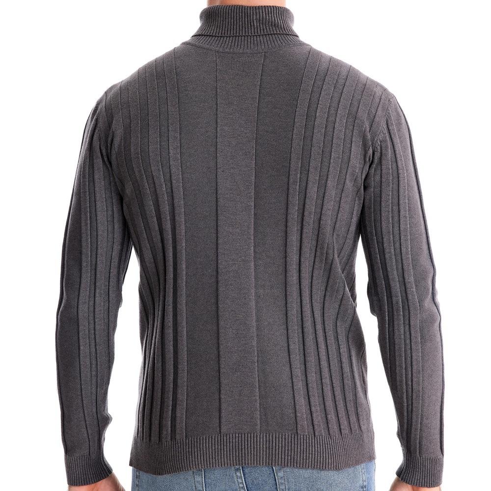 Мужской свитер с высоким воротом, облегающий вязаный свитер с косами, повседневный свитер, легкий ребристый свитер с длинным рукавом, свитер с перекрученным высоким воротом для мужчин