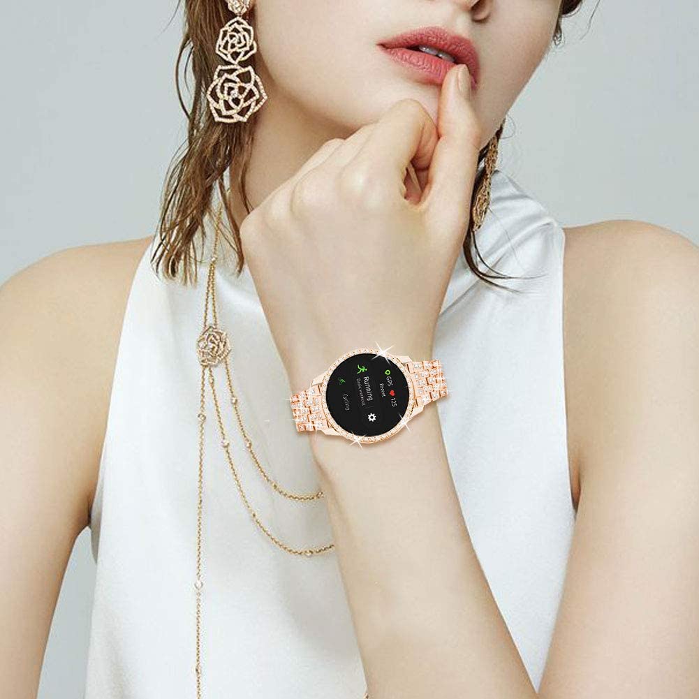 Ремешок с бриллиантами + чехол для Samsung Galaxy Watch 6/5/4 40 мм 44 мм браслет металлический ремешок Galaxy Watch 6 Classic 43 мм 47 мм Защитная крышка