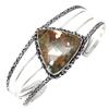 Rainforest Jasper Gemstone Ethnic Silver Jewelry Cuff Bracelets7''Adjustable