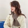 Solid Color Neck Scarf Knitted Neck Warmer Cute Neckerchief Wrap  Women
