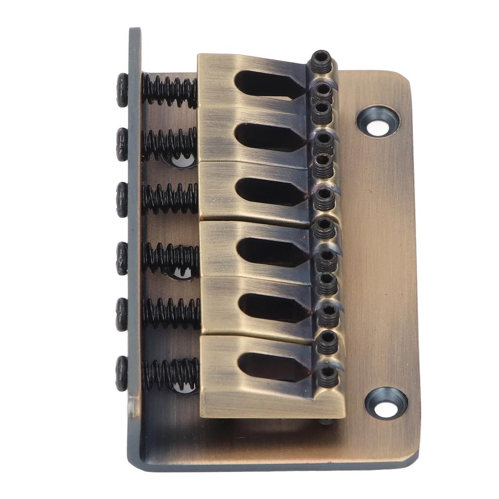 Electric Guitar Bridge Alloy 6 Strings Bronze Colour Slant Head Guitar Bridge Replacement