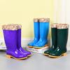 Medium and High Tube Non-slip Waterproof Shoes Jelly Rain Shoes Rain Boots Water Boots Thermal Cover Shoes Adult Fashion Long Tube