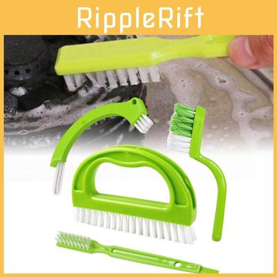 Универсальный набор для чистки швов 4 в 1 для домашнего использования с мягкой нейлоновой щетиной и прочной полипропиленовой ручкой для плитки, ванн и раковин