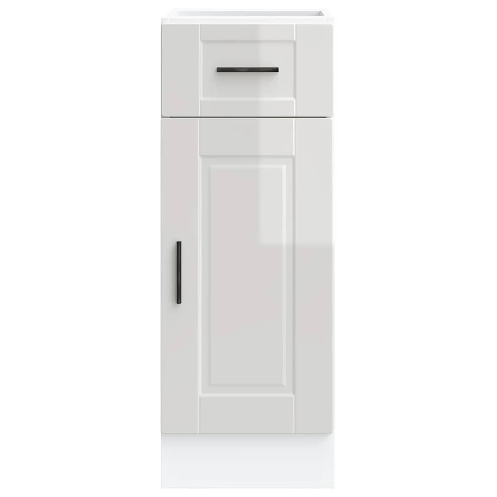 Porto Kitchen Base Cabinet High Gloss White Particleboard