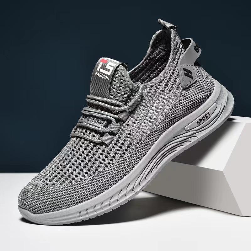 Большие размеры повседневной обуви Мужская сетчатая дышащая спортивная легкая беговая обувь для мужчин