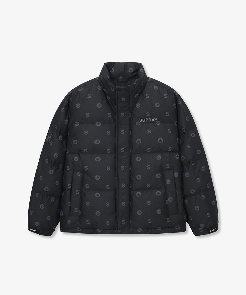 Пуховик Supra с монограммой (черный)