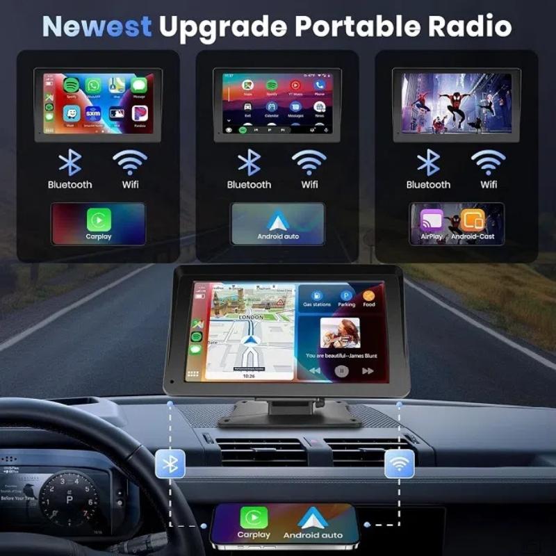 Новый 7-дюймовый Carplay портативный беспроводной автомобильный смарт-экран MP5 навигация реверсивный плеер