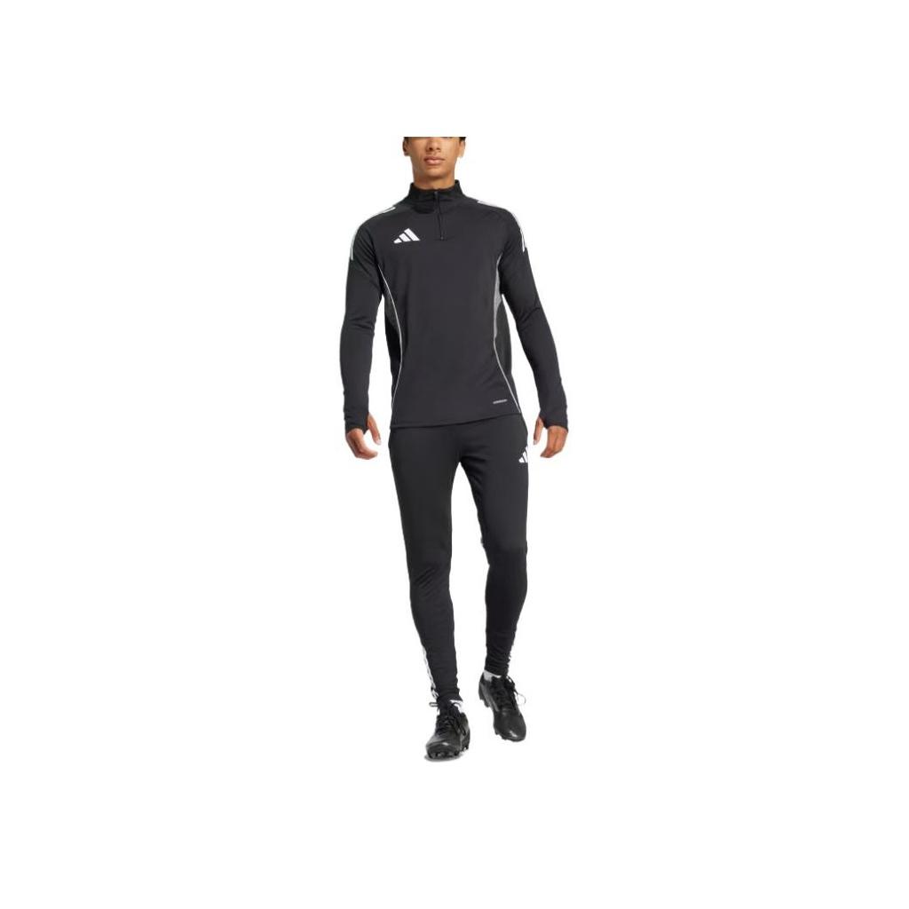 adidas Футболка мужская тренировочная с длинным рукавом Tiro 25, черная JJ1515