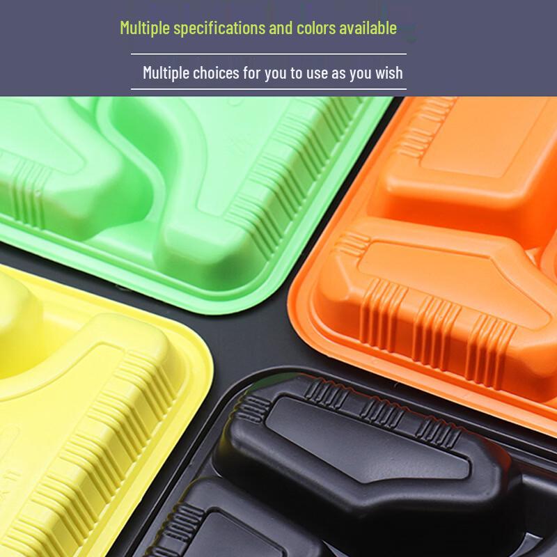 Disposable 5-Compartment Food Containers with Lids