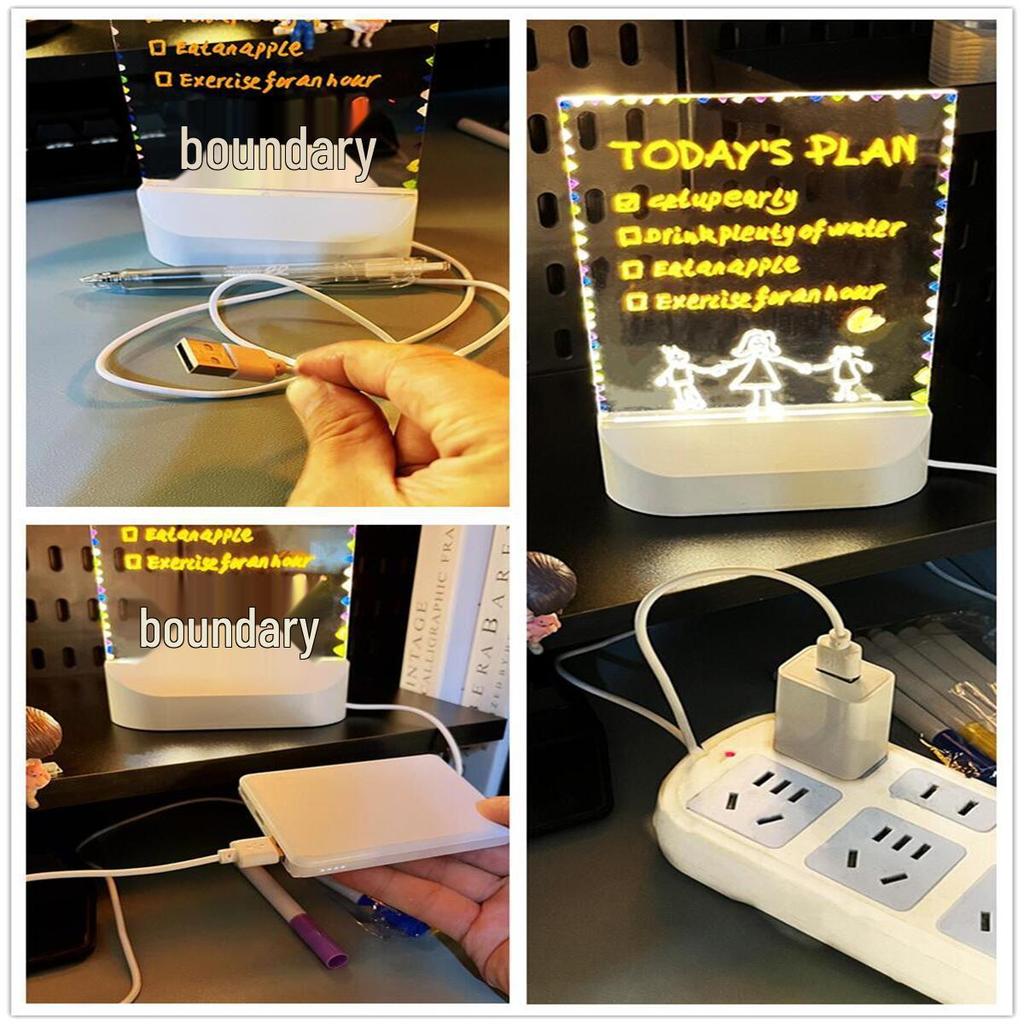 Erasable LED Luminous Graffiti Board for Kids - DIY Hand-Painted Transparent Drawing Light