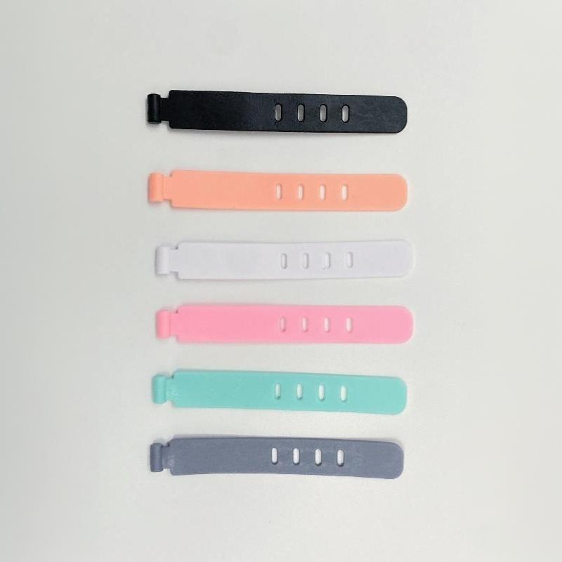 10 Pcs Reusable TPR Cable Fastening Straps Adjustable Multicolor Cord Organizers for Home Office Travel Use