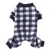 Plaid Four-Legged Polyester Pet Pajamas Soft Fleece Onesie for Small Medium Dogs Cozy Winter Sleepwear Ribbed Cuffs Classic Red