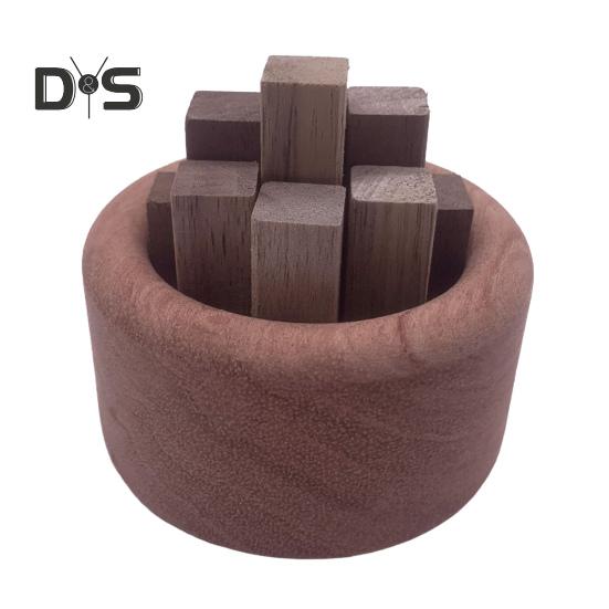 Wooden Aromatherapy Diffuser Round Car Essential Oil Diffuser Natural Wood Stick Fragrance Expanding Base Home Office Desktop Decoration