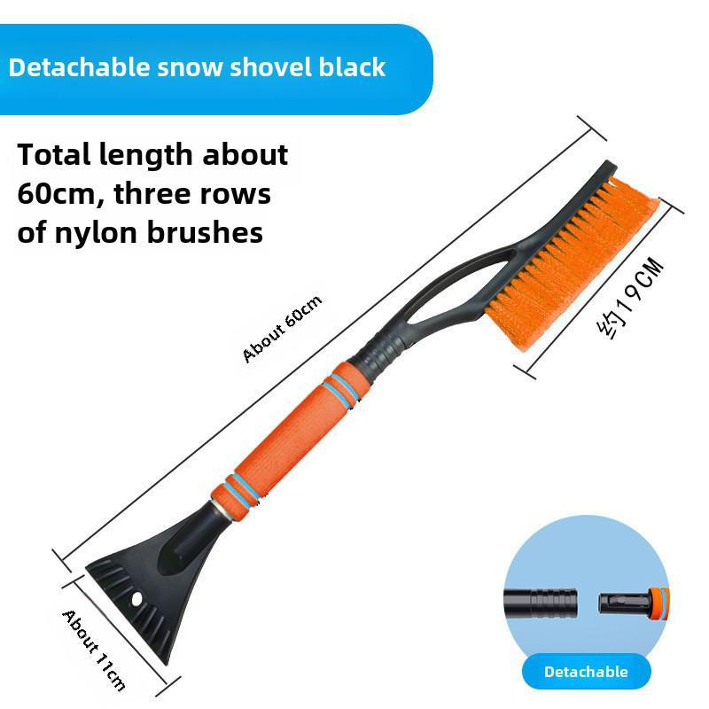 Телескопическая лопата для снега из алюминиевого сплава - многофункциональное 5-в-1 портативное съемное устройство для удаления льда и уборки снега