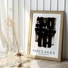 Plakat soulages abstrakcja obraz