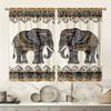 2 Pcs Ethnic style elephant print curtains,suitable for bedroom,living room kitchen decoration,home decoration,window decoration
