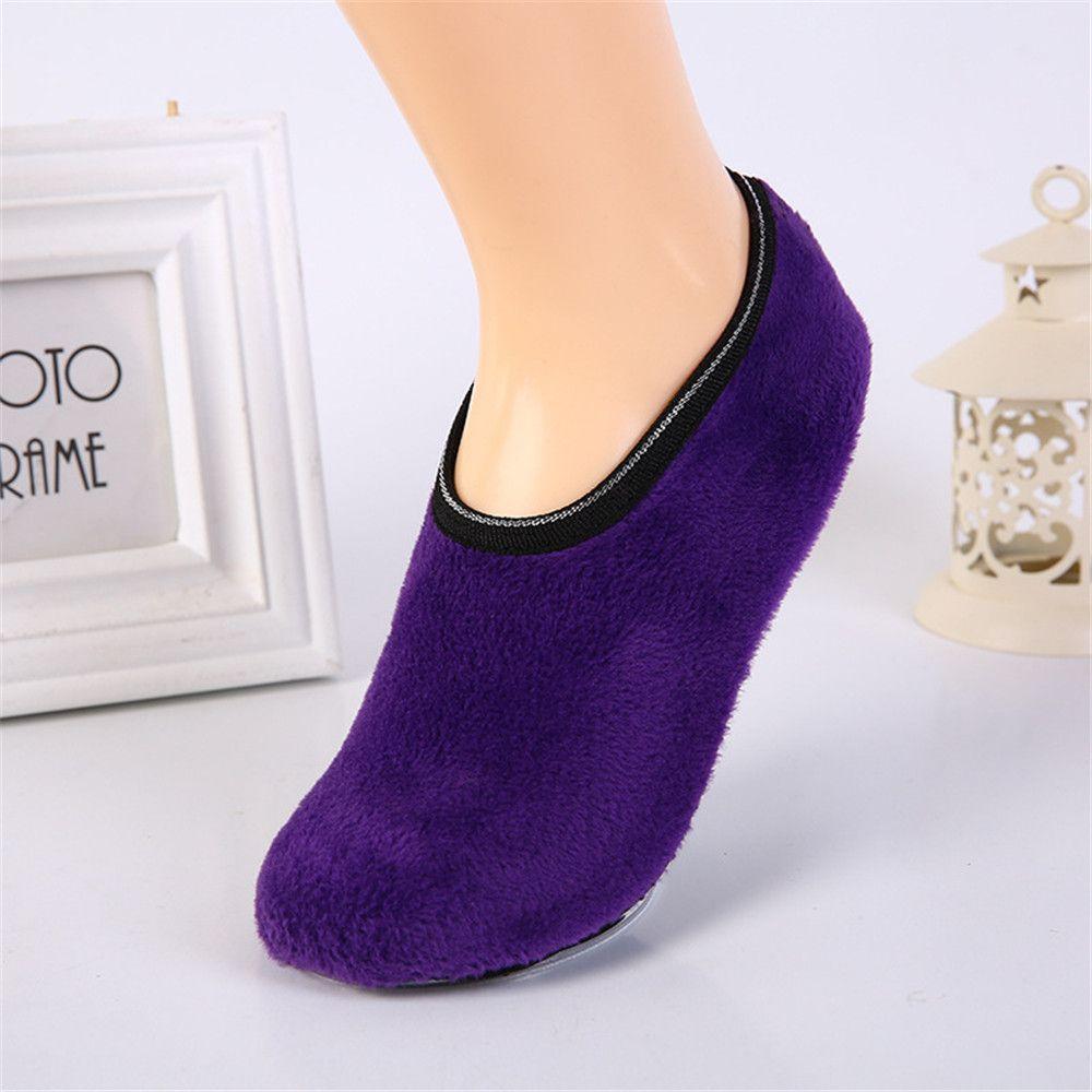 Fashion Men Women Slippers Thermal Socks Winter Warm Thicken Velvet Bedroom Floor Socks
