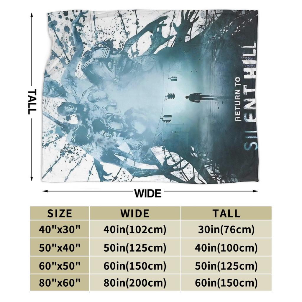 Return to Silent Hill Movie 2026 Throw Blanket for Couch Soft Cozy Plush Blanket Multiple Sizes Bedspreads for All Seasons