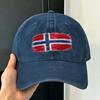 Football Soccer Norway Flag Washed Baseball Cap  yk Cool Sun Trucker Hat Summer FeUnisex Unisex Outdoor Sport Baseball Caps
