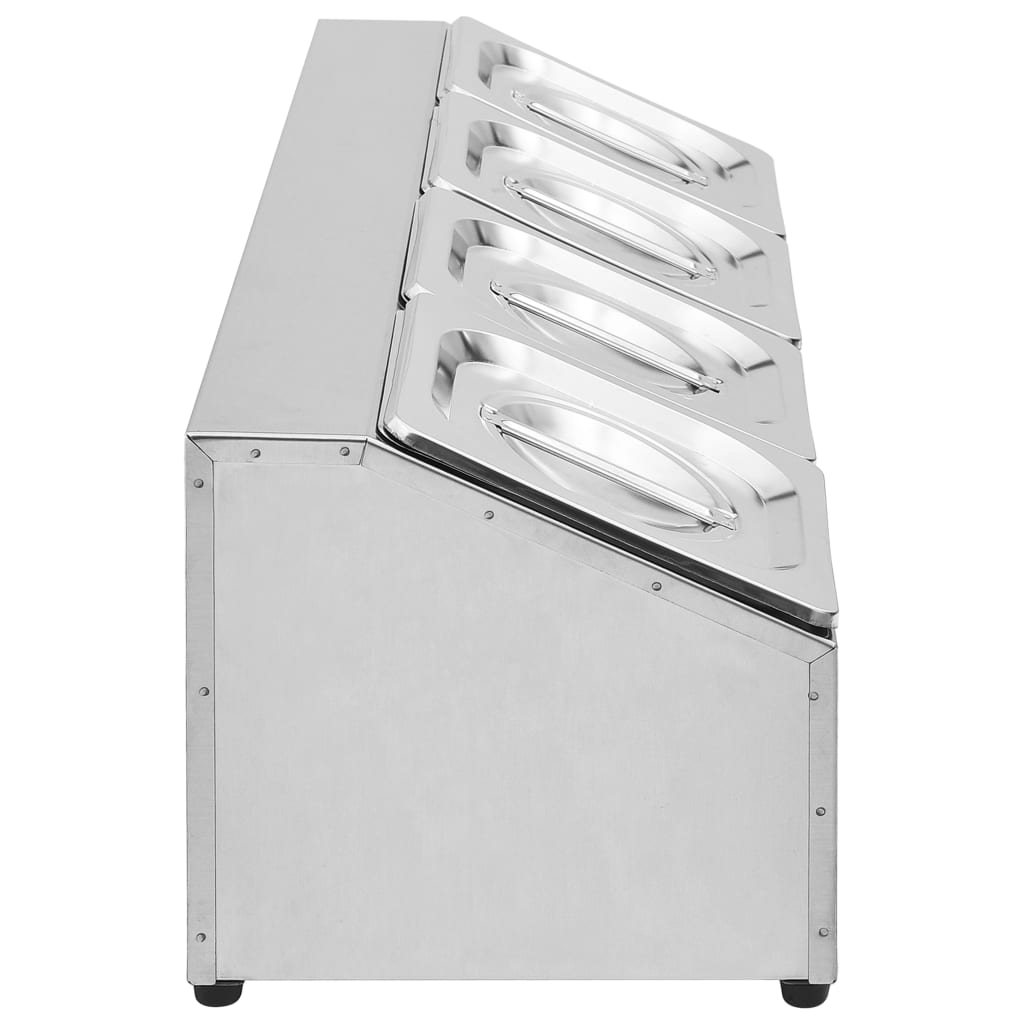 Gastronorm Stand with 4 GN 1 6 Containers Stainless Steel