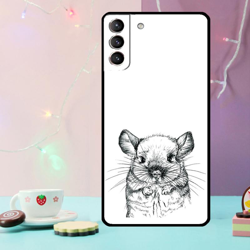 Cartoon Chinchilla Phone Case For Samsung Galaxy S24 Ultra S20 S21 S22 S23 S25 Ultra S9 S10 Plus S24 FE Cover