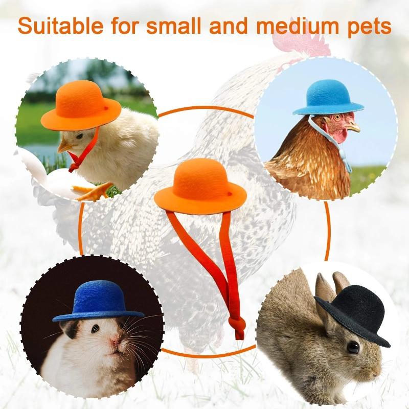 New Chicken Hat For Hens Tiny Pets Funny Chicken Accessories Hen Top Hat For Rooster Duck Parrot Hamster Poultry Stylish Show Costum