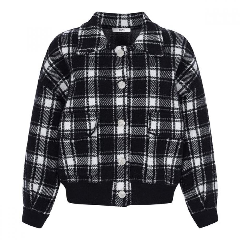Ggpx New York Casual Check Knit Cardigan Goakg042f