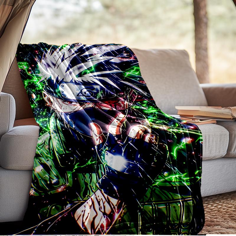 Dark Anime ninja Character Blanket Lightweight Ideal Bedding Blanket Perfect for Travel, Camping, Living Rooms, Offices, Sofas, Fan Christmas gift