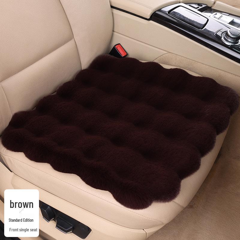 Зимний флисовый плюшевый чехол на сиденье автомобиля из кроличьего меха, комплект из 3 предметов
