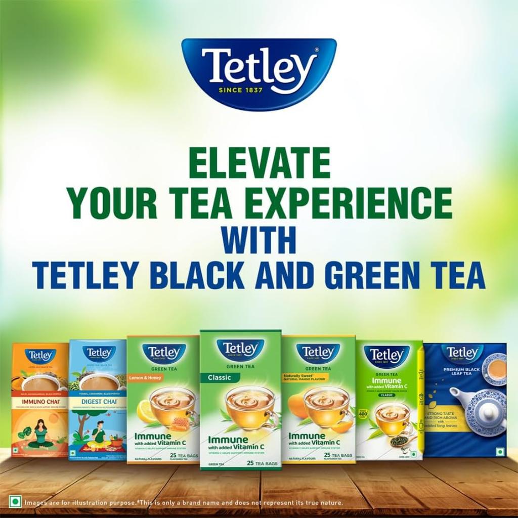 Чай черный Tetley Lemon Twist 50 пакетиков 100 г Освежающий ассамский чай с пикантным лимонным вкусом