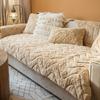 Simple and Thickened Plush Sofa Cushion for Home Living Room Anti-slip Sofa Cover Winter Warm Cushion