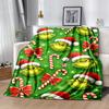 1Pc Grinch Christmas Blanket Soft And Comfortable Casual Warm Camping Travel Christmas Halloween Gift M921616