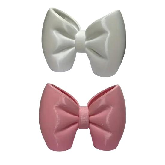 Bow Toothbrush Holder 3D Printed Pink White Bowknot Toothbrush Toothpaste Organizer Bathroom Decoration Multi-functional