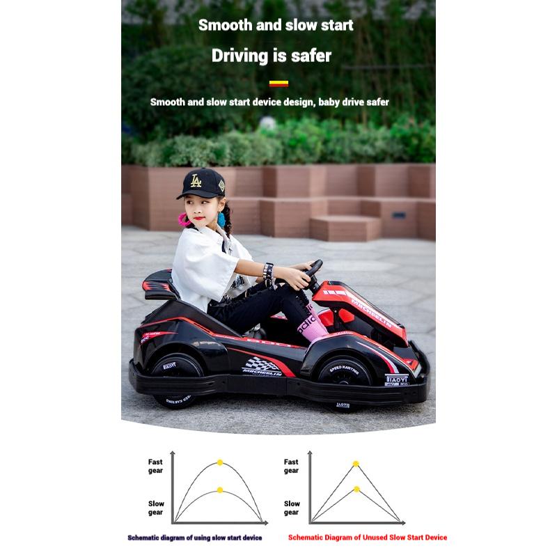 Детский четырехколесный электромобиль с дистанционным управлением, вмещающий людей, спортивный автомобиль с музыкальными светодиодными фонарями Bluetooth