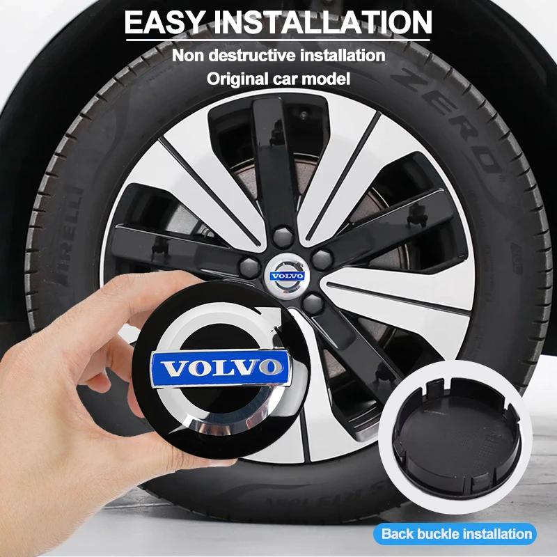 4 шт. 64 мм Колпачок ступицы колеса Volvo Значок Наклейка Автоаксессуары Для Volvo S40 S60 S80L XC60 XC90 V40 V60 V50 V90