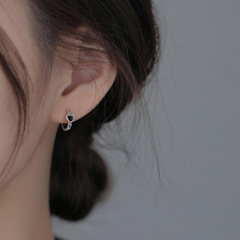 Черные серьги Love Серьги Niche Design Новые высококачественные серьги