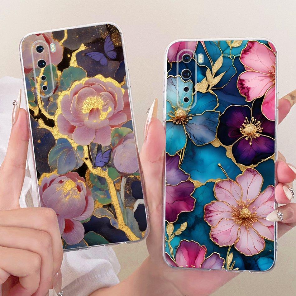 For OnePlus Nord / 8 Nord 5G / Z AC2001 AC2003 Cute Flower Butterfly Cat Painted Case For 1+ Nord Soft Silicone TPU Phone Cases