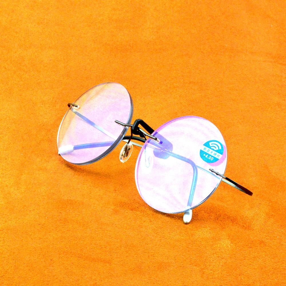 Сверхлегкие круглые прогрессивные мультифокальные очки без оправы для чтения МУЖСКИЕ ТИТАНОВЫЙ СПЛАВ Видеть вблизи и вдаль ДОБАВИТЬ от +1 до +4