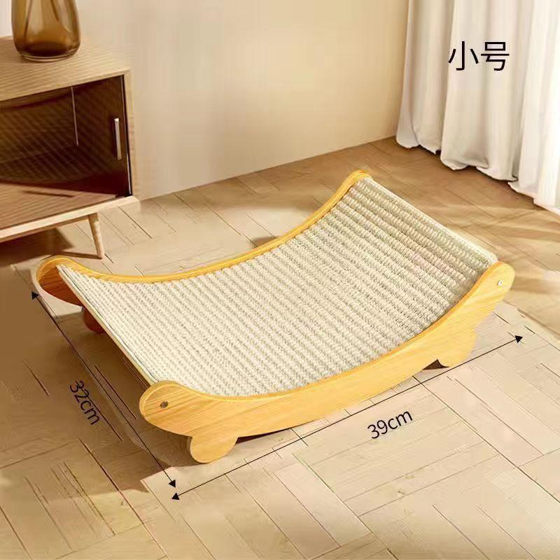 Wooden Cat Scratching Pads Multifuction Cats Sleeping Bed Detachable Wear-resistant Cat Scratch Board Kitten Grinding Cats Toys