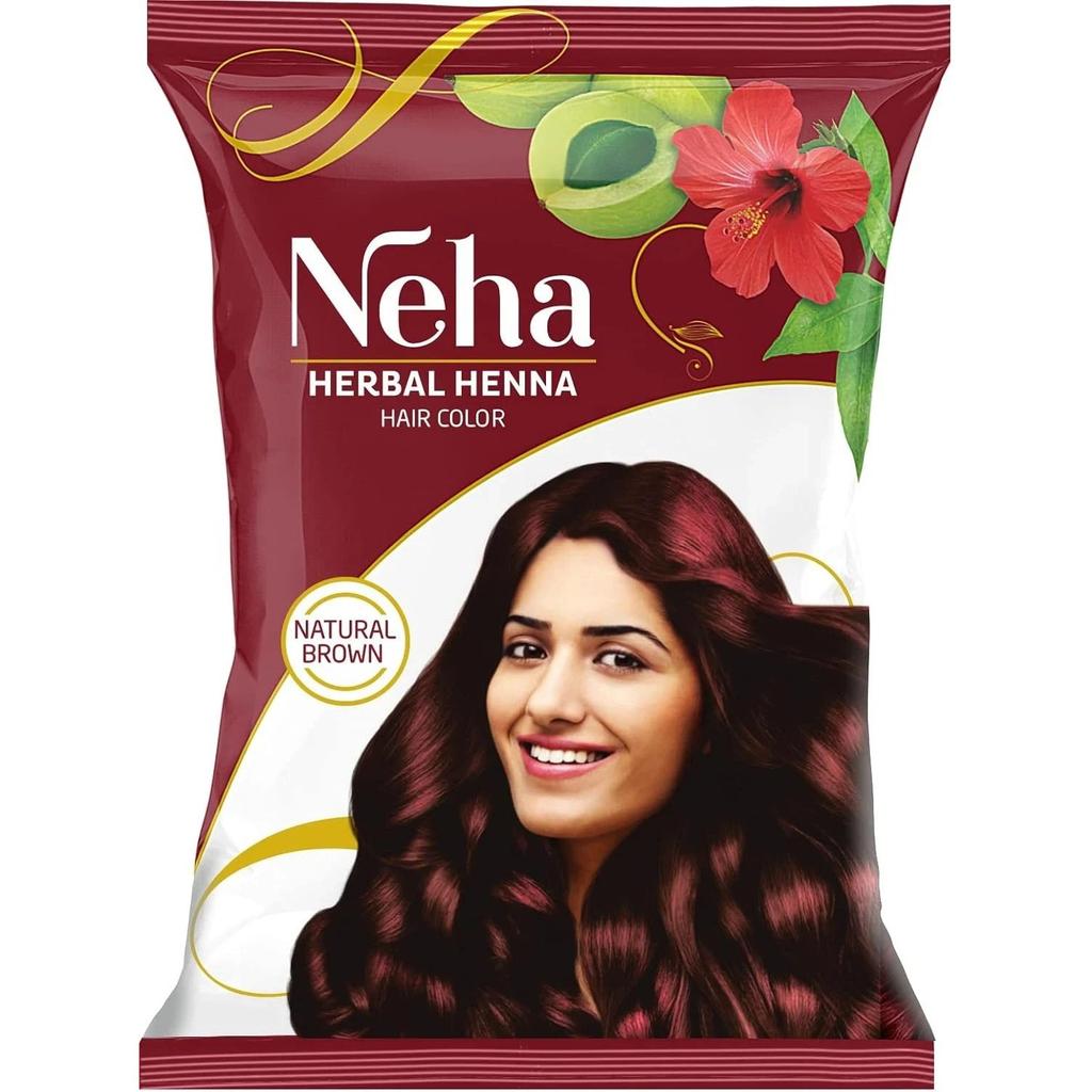 Neha Herbals Henna Hair Color For All Hair Types 15gm Each Set of 10
