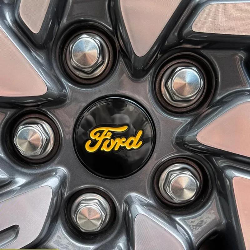 56mm Car Accessories Wheel Center Logo Sticker Hub Decals for Ford Mondeo H35 Kuga Shelby Focus Everest F150 Escort Ranger Edge Mk7