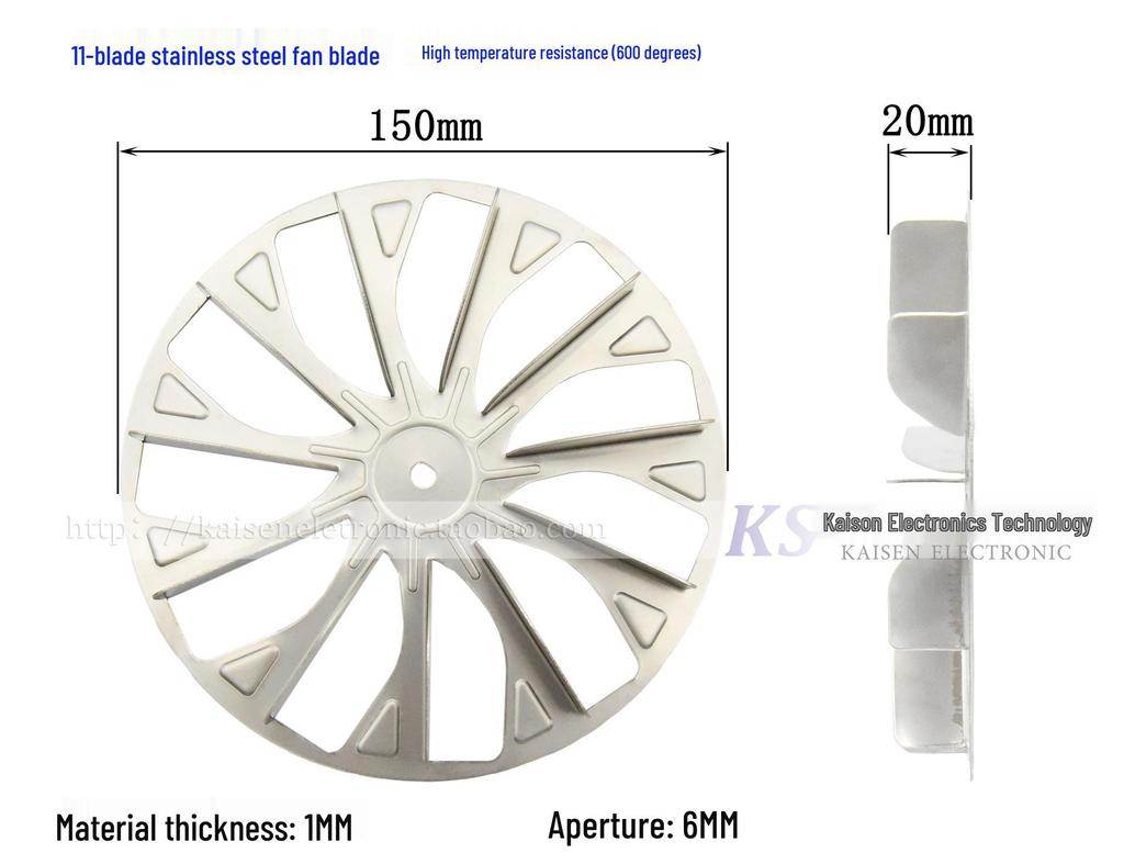 Мотор Лопасти Вентилятора Паровой Печи Аэрофритюрницы из Нержавеющей Стали 304: 20 мм, 19 мм, 0 мм, 11 мм Оцинкованный лист.