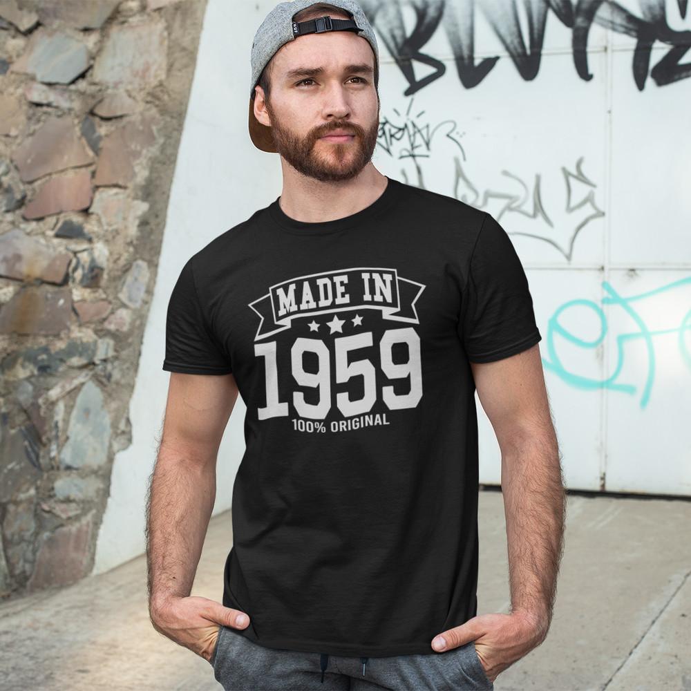 MADE IN 1959 T-SHIRT - birthday 50s gift dad mom grandad year birth aged vintage Unisex T-Shirt