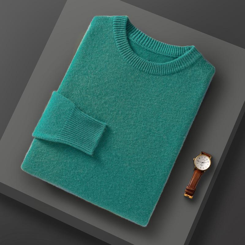 Утепленный кардиган мужской с круглым вырезом, новинка осени и зимы, простой и универсальный, теплый кашемировый вязаный базовый свитер