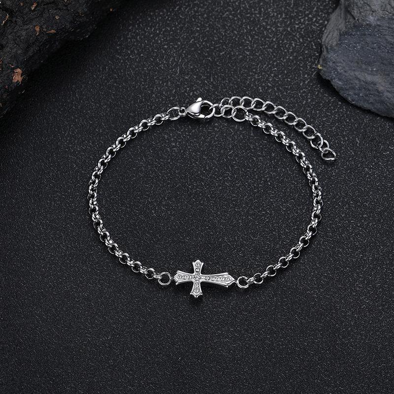Personalized Retro Cross Couple Bracelet For Women Men Simple Adjustable Bracelets Couple Jewelry Gifts