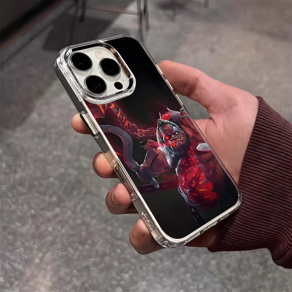 Чехол для телефона D-Dota 2 Для IPhone 17 Air 16 E 15 14 13 12 11 Plus Pro Max Гальванизированный Прозрачный Мягкий Чехол