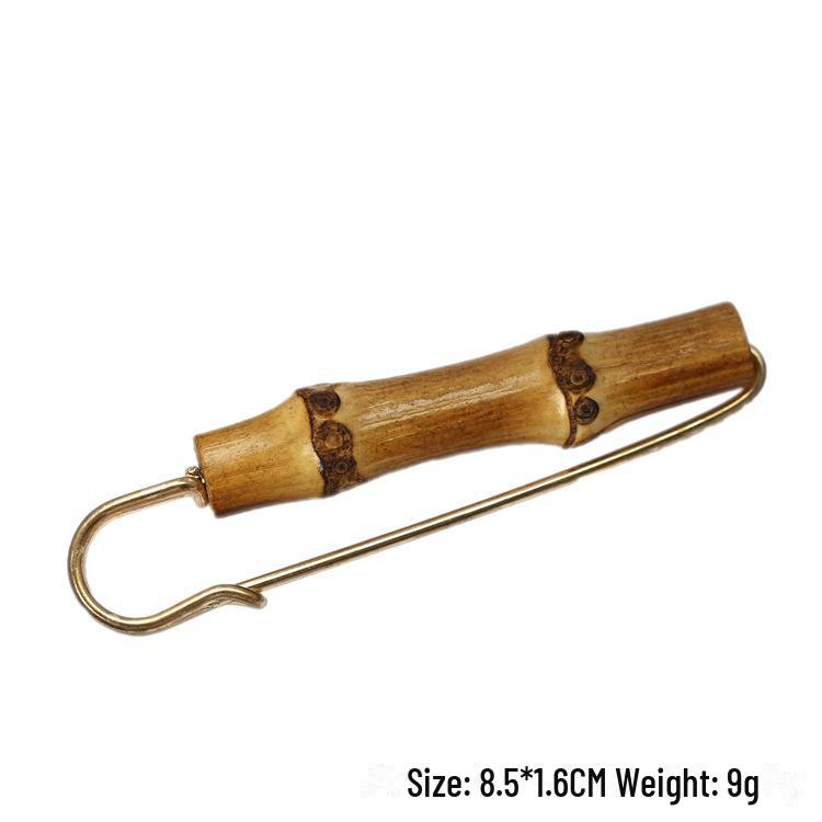 «Брошь-булавка в виде птицы из ретро-сплава с бамбуковой ветвью для женских кардиганов»